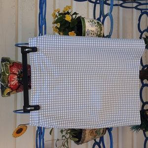 A J. Crew no 2 pencil,blue and white checkered,  size 10p